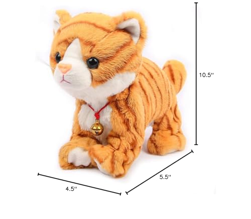 Smalody Interactive Plush Cat Toy | Sound-Control Robotic Pet for Children (Yellow)