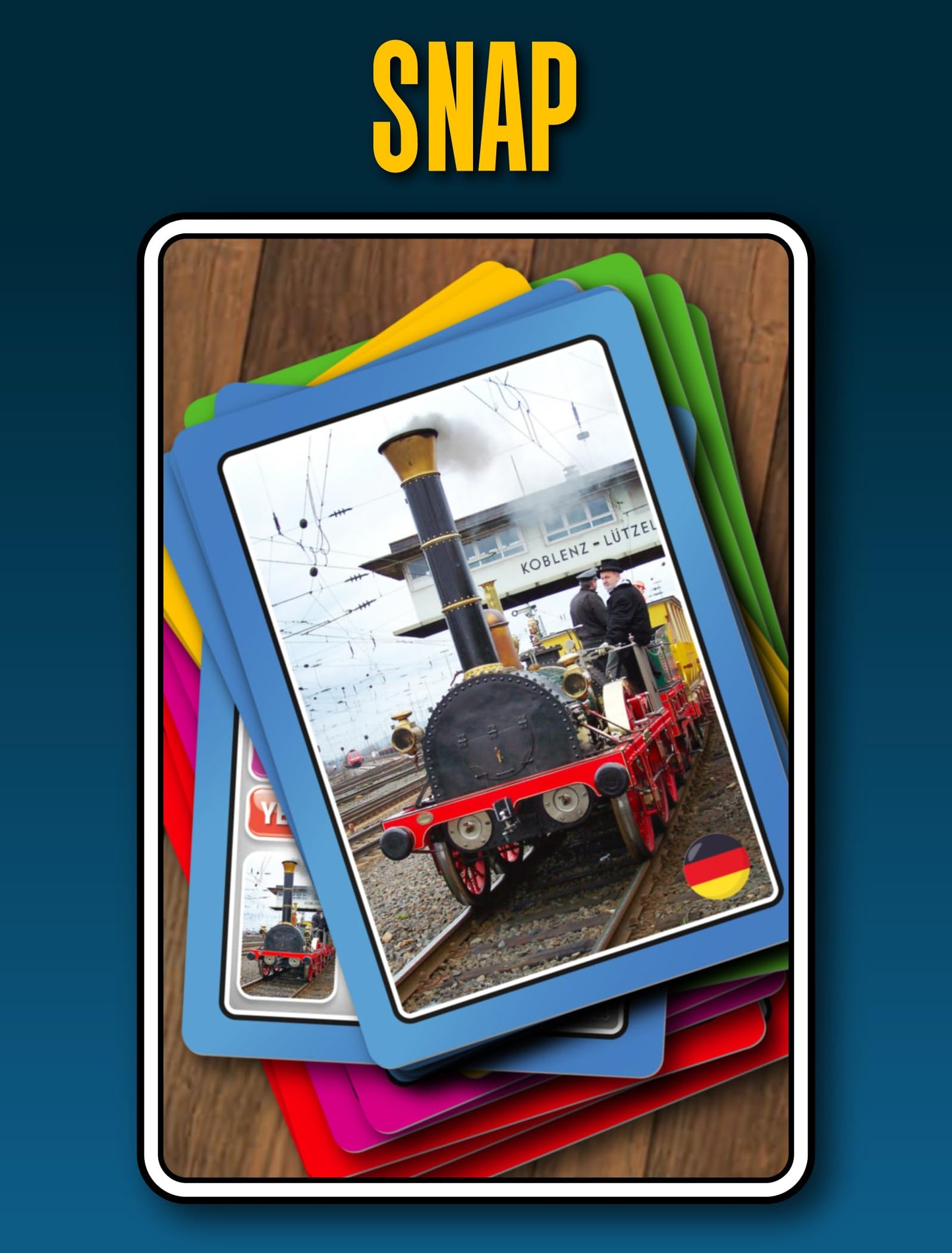 SMART CARDS 100 PICS Trains Card Game – 7 Games in 1 for Ages 5+ | Travel Friendly