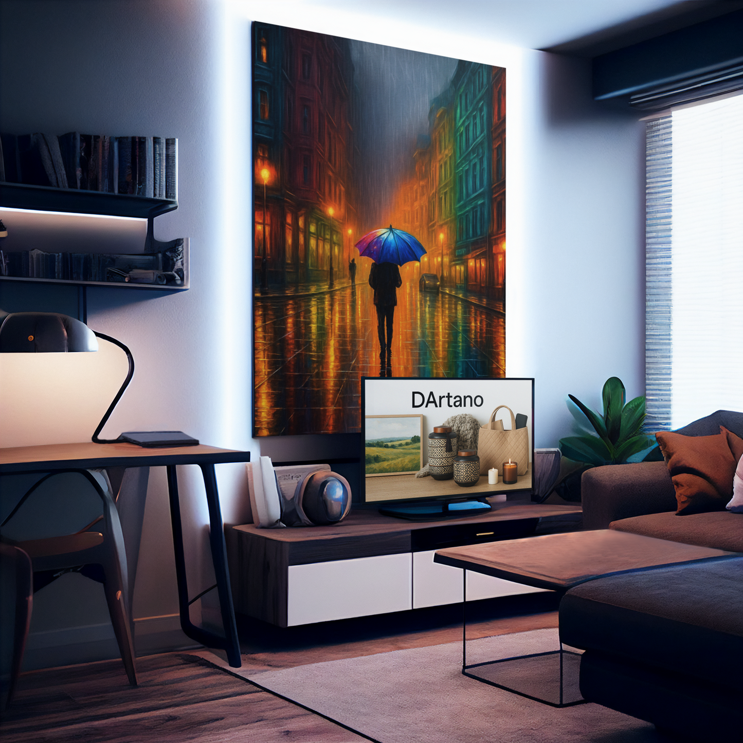 Moody Urban Street Scene Poster
