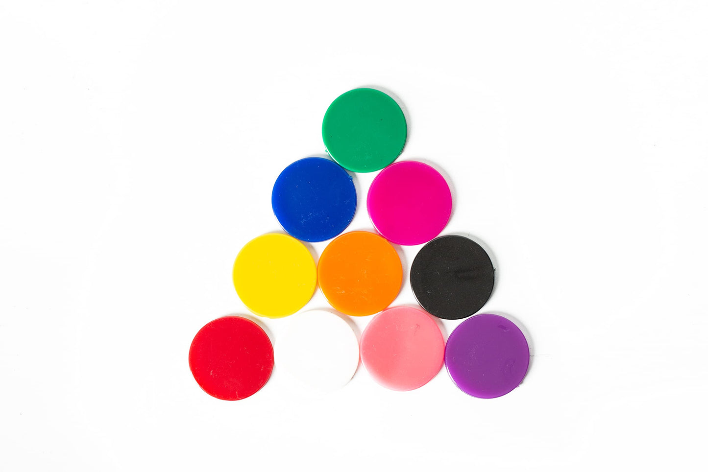Smartdealspro 300pcs 1-Inch Multi-Color Learning Counters – Opaque Plastic Game Tokens (No Edge)