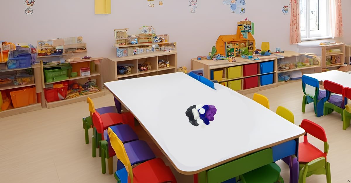 Smartdealspro 100x 1-Inch Opaque Learning Counters with Storage Box – 4 Color Set (Black White Blue Purple)