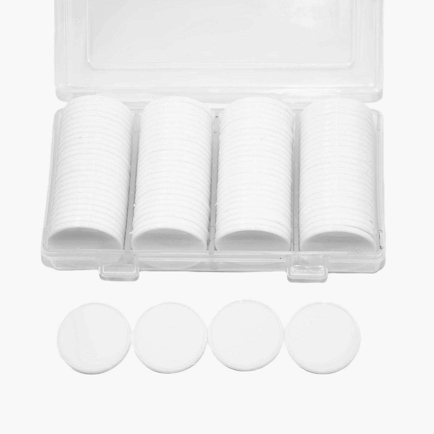 SmartDealsPro 100-Piece 1-Inch White Learning Counters with Storage Box