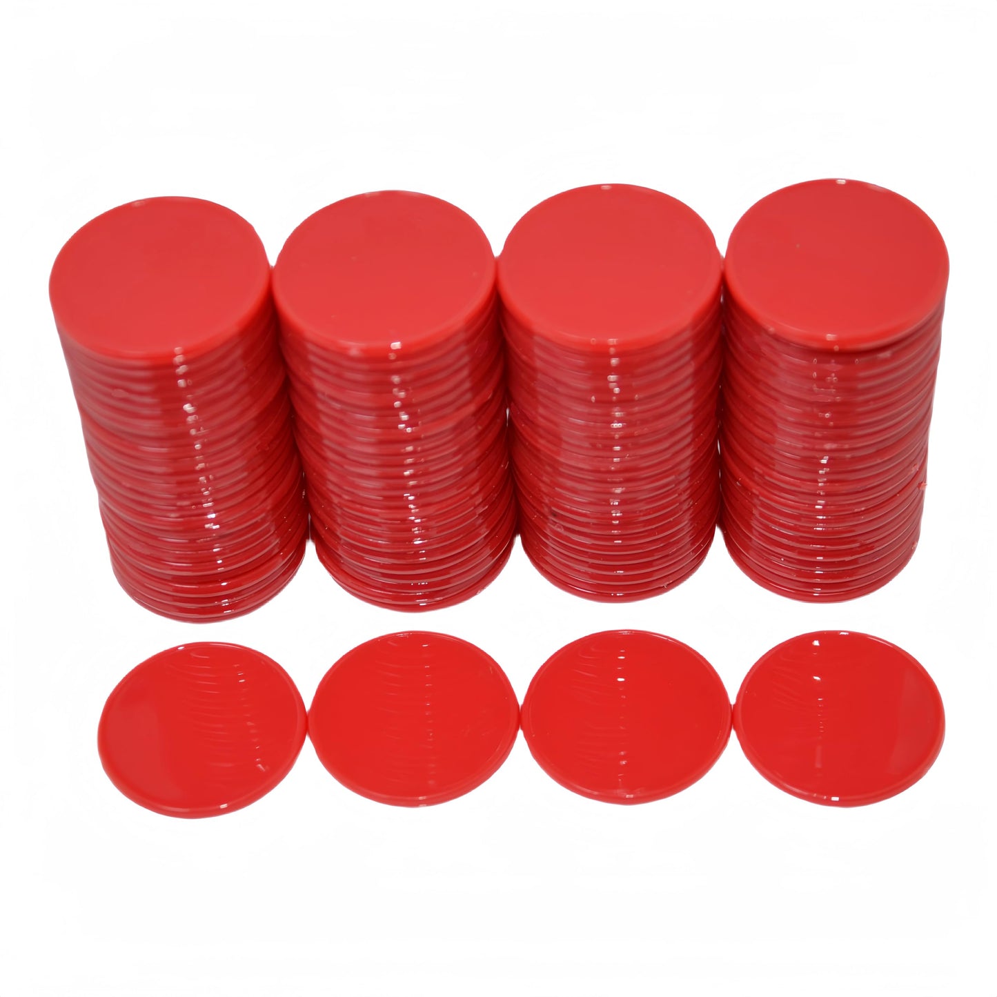 Smartdealspro 100 Red 25mm Plastic Learning Counters – Counting Chips for Math & Classroom Activities