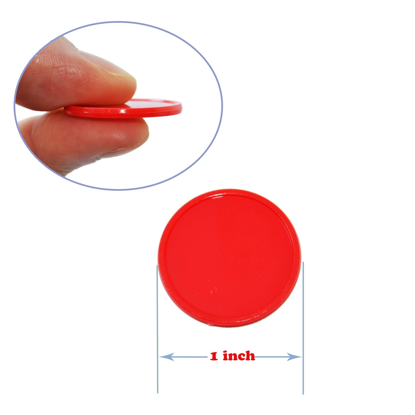 Smartdealspro 100 Red 25mm Plastic Learning Counters – Counting Chips for Math & Classroom Activities