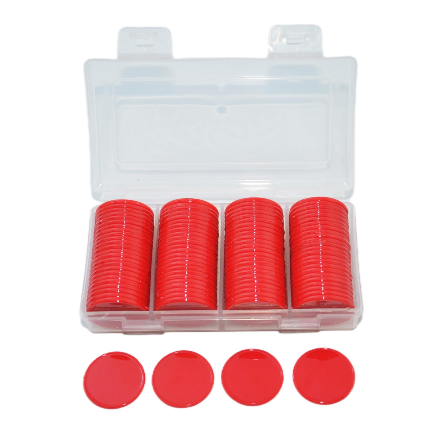 Smartdealspro 100 Red 25mm Plastic Learning Counters – Counting Chips for Math & Classroom Activities