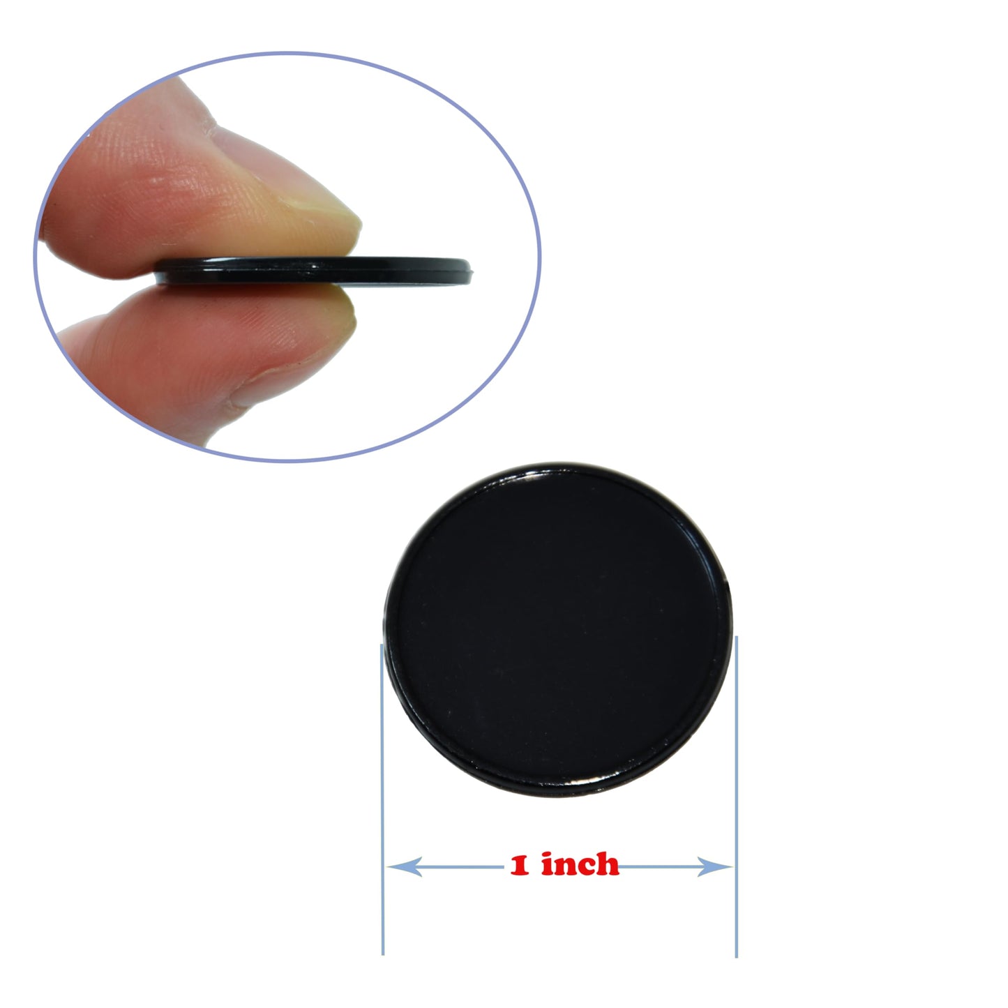 Smartdealspro 100 Count 25mm Opaque Plastic Learning Counters – Black