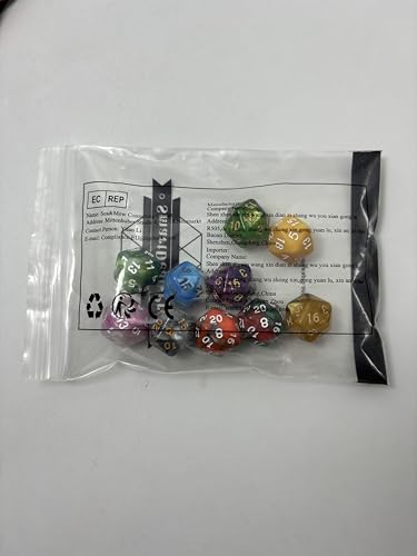 Smartdealspro 10-Pack D20 Dice – Double-Color Polyhedral for DND RPG MTG