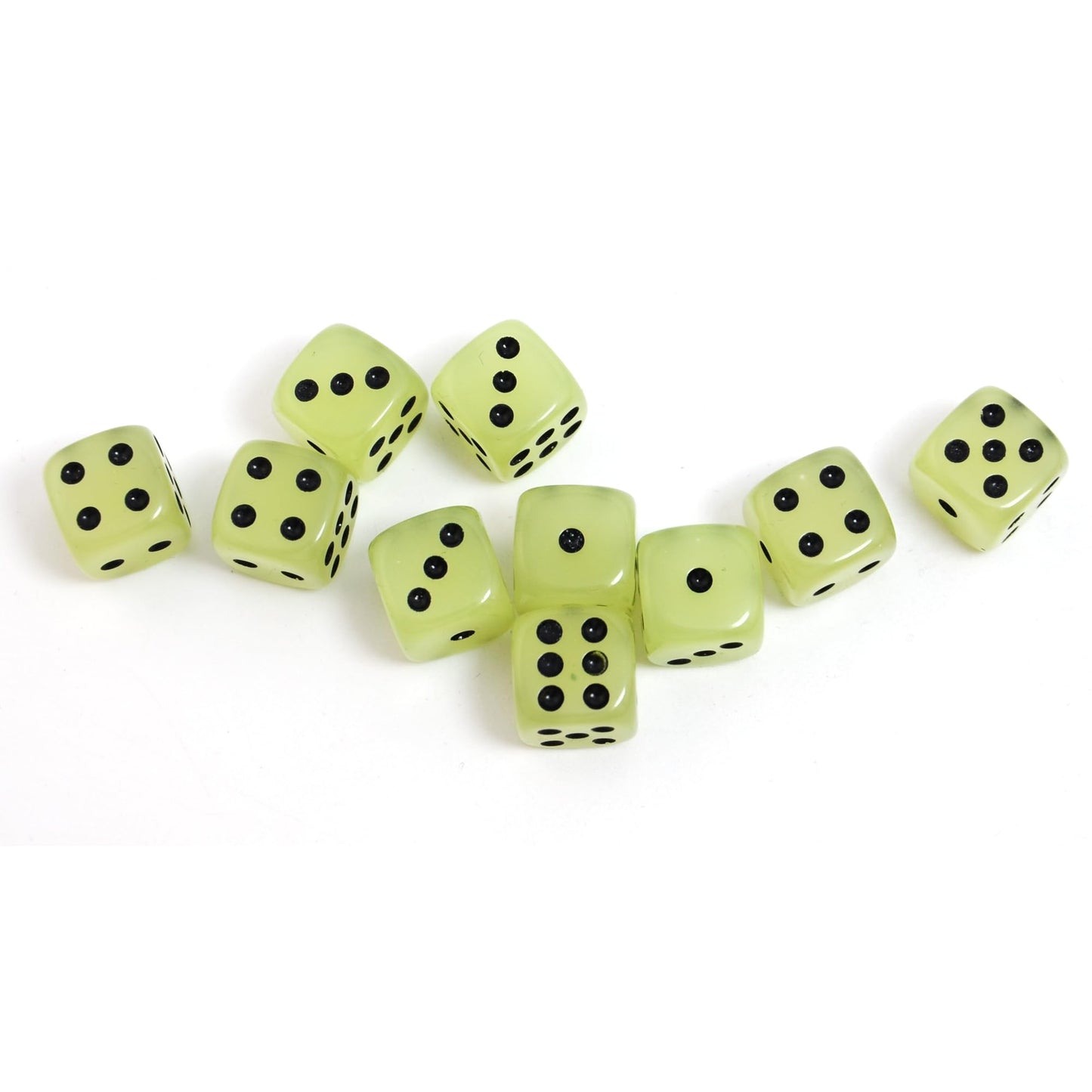 Smartdealspro 10-Pack D6 Glow in the Dark Dice for DND MTG RPG & Math | 16mm