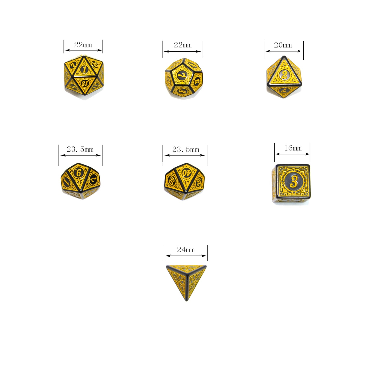 Smartdealspro Double-Colors Acrylic Polyhedral Dice Sets with Pouches – 5-Color Retro Sets for D&D RPG Tabletop