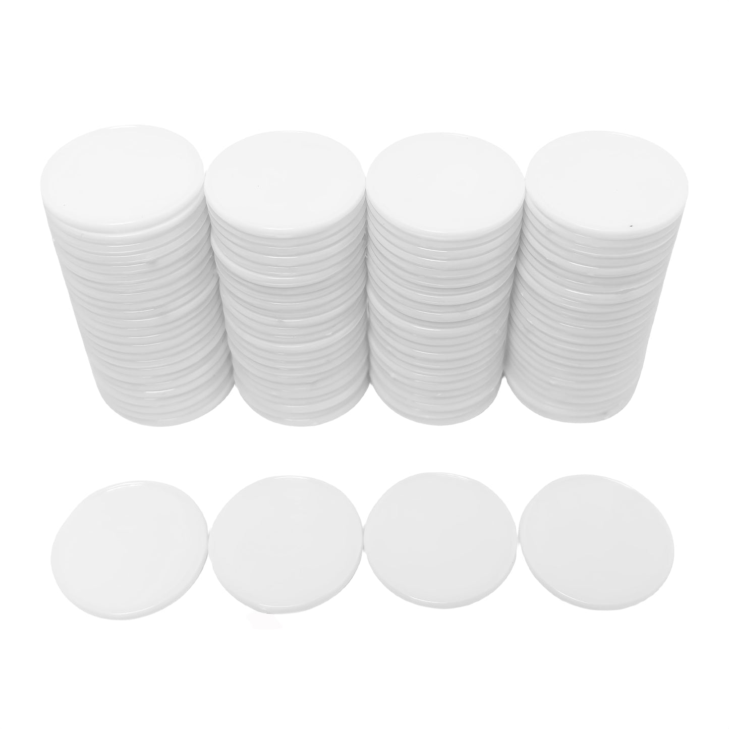 SmartDealsPro 100-Piece 1-Inch White Learning Counters with Storage Box