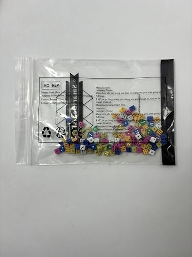 SmartDealsPro 100 Assorted 1/5in 5mm D6 Mini Dice Set – Tiny ABS Dice for Games