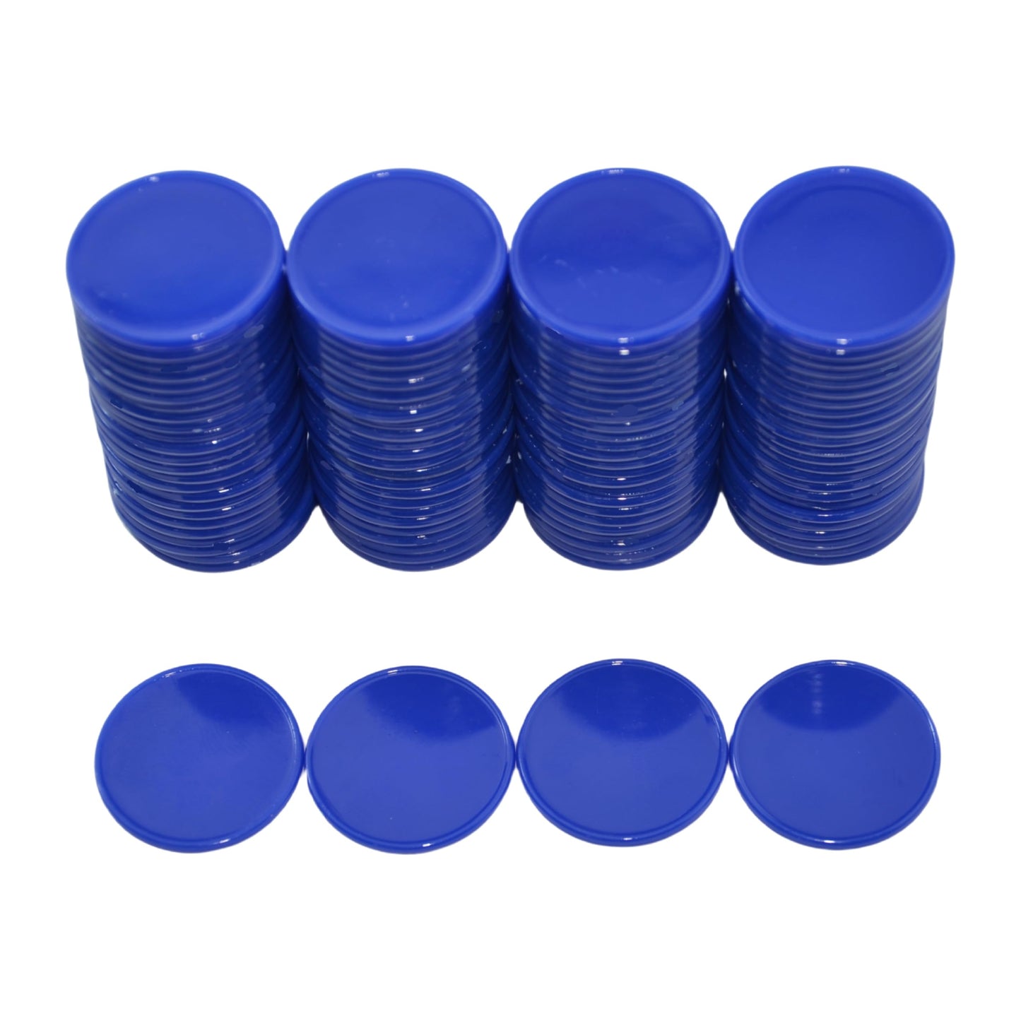 Smartdealspro 100 Pcs Opaque Counting Counters (25mm) Blue with Storage Box