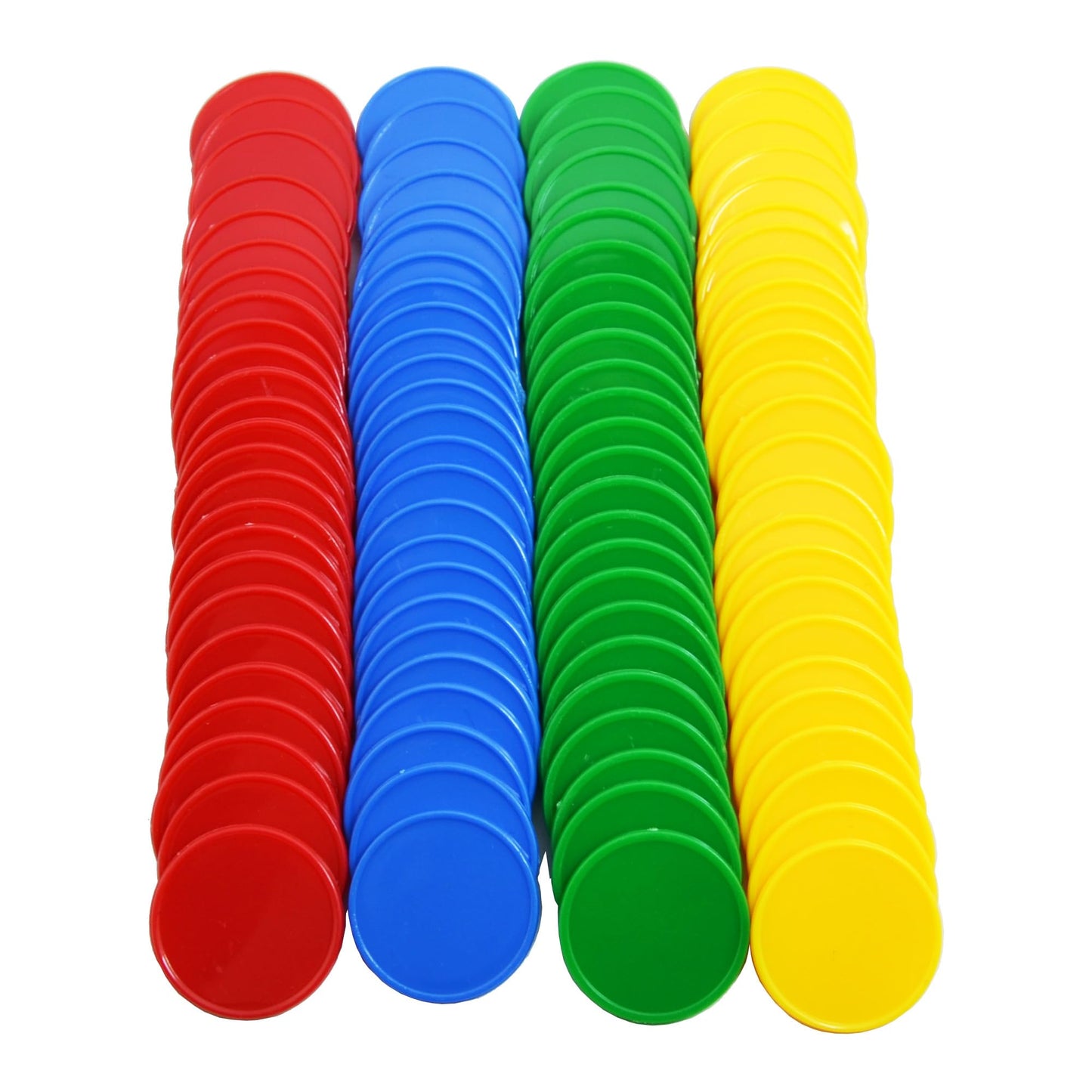 Smartdealspro 100-Piece 1-Inch Opaque Learning Counters with Storage Box – Red, Yellow, Blue, Green