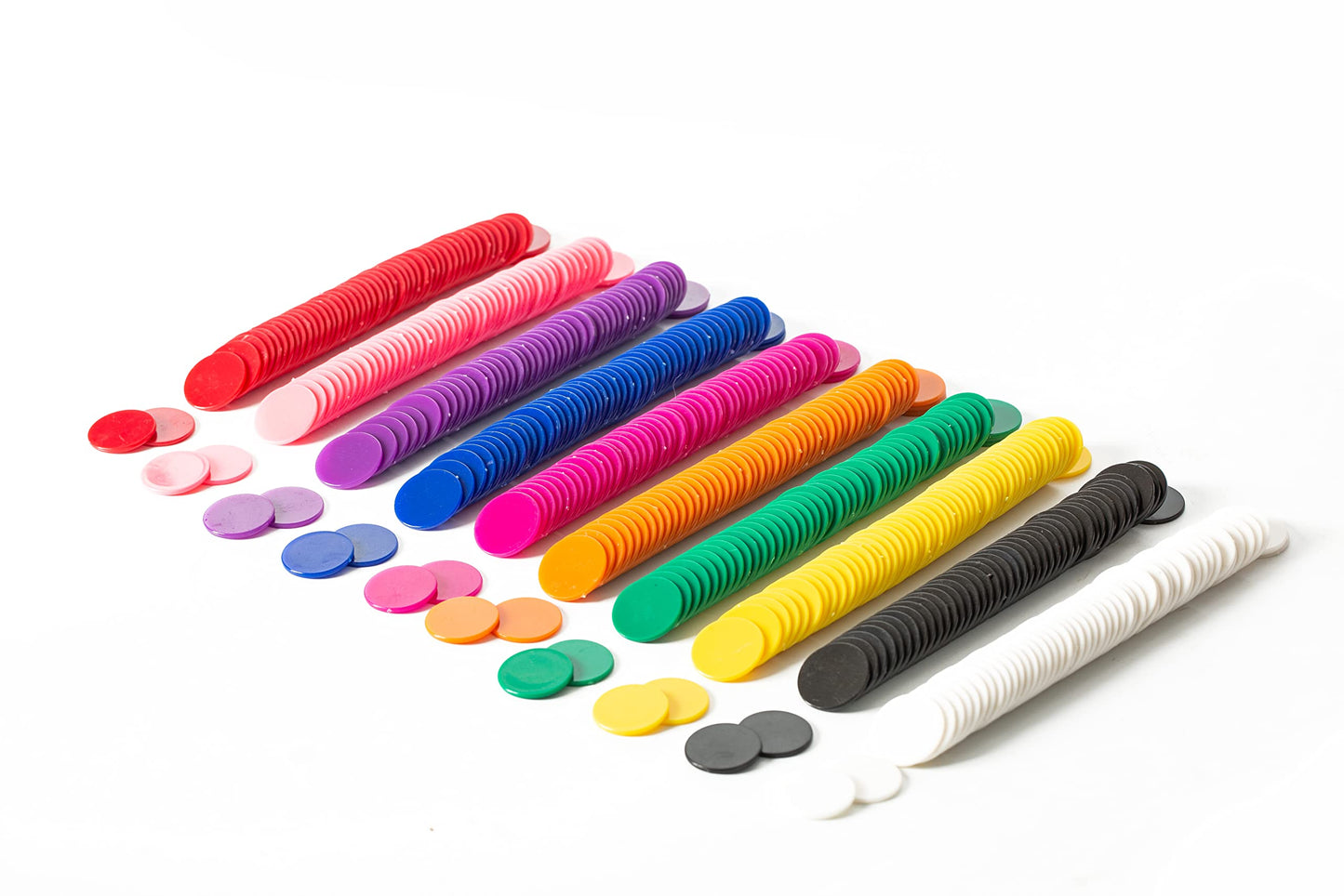 Smartdealspro 300pcs 1-Inch Multi-Color Learning Counters – Opaque Plastic Game Tokens (No Edge)