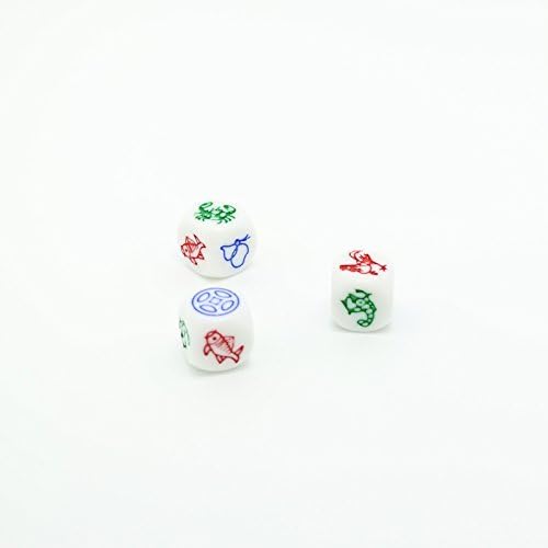 Smartdealspro Fish Prawn Shrimp Crab Chicken Dice Paper Game Set with 3 Dice