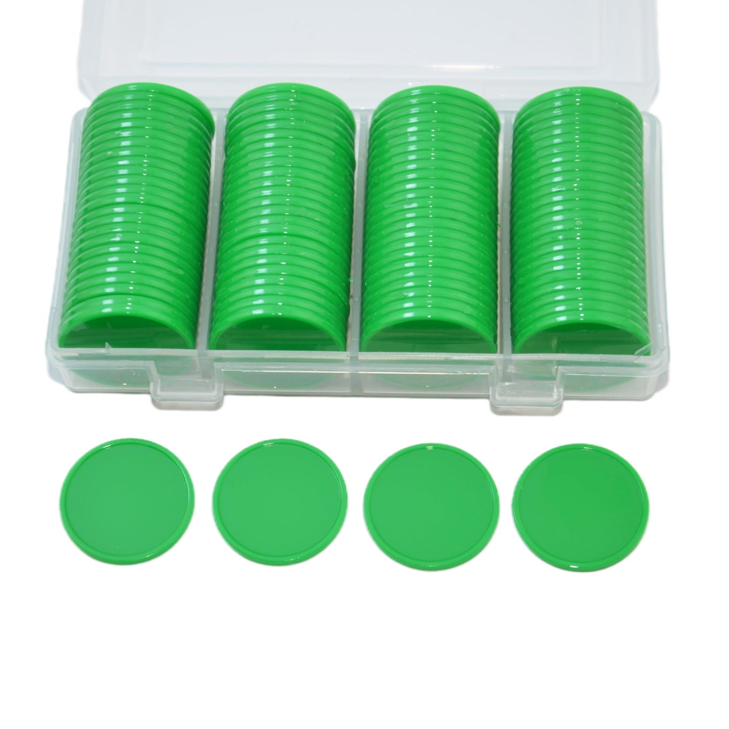 Smartdealspro 100-Piece 25mm Plastic Learning Counters – Green
