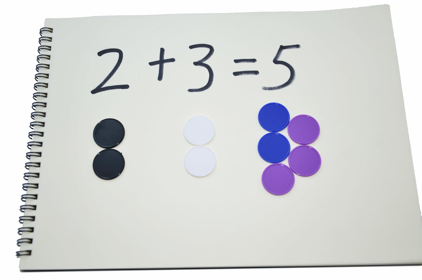 Smartdealspro 100x 1-Inch Opaque Learning Counters with Storage Box – 4 Color Set (Black White Blue Purple)
