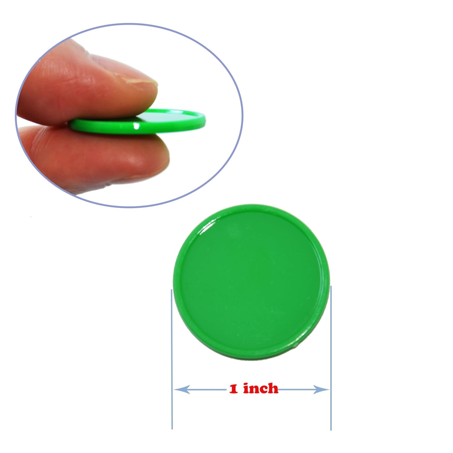 Smartdealspro 100-Piece 25mm Plastic Learning Counters – Green