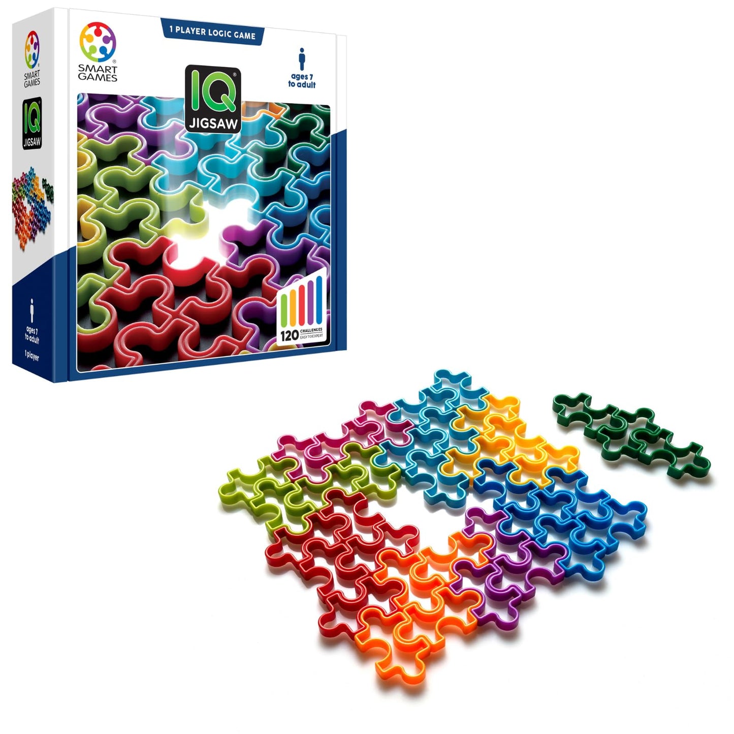 SmartGames IQ Jigsaw 120 Challenges – Puzzle for Ages 7 to Adult