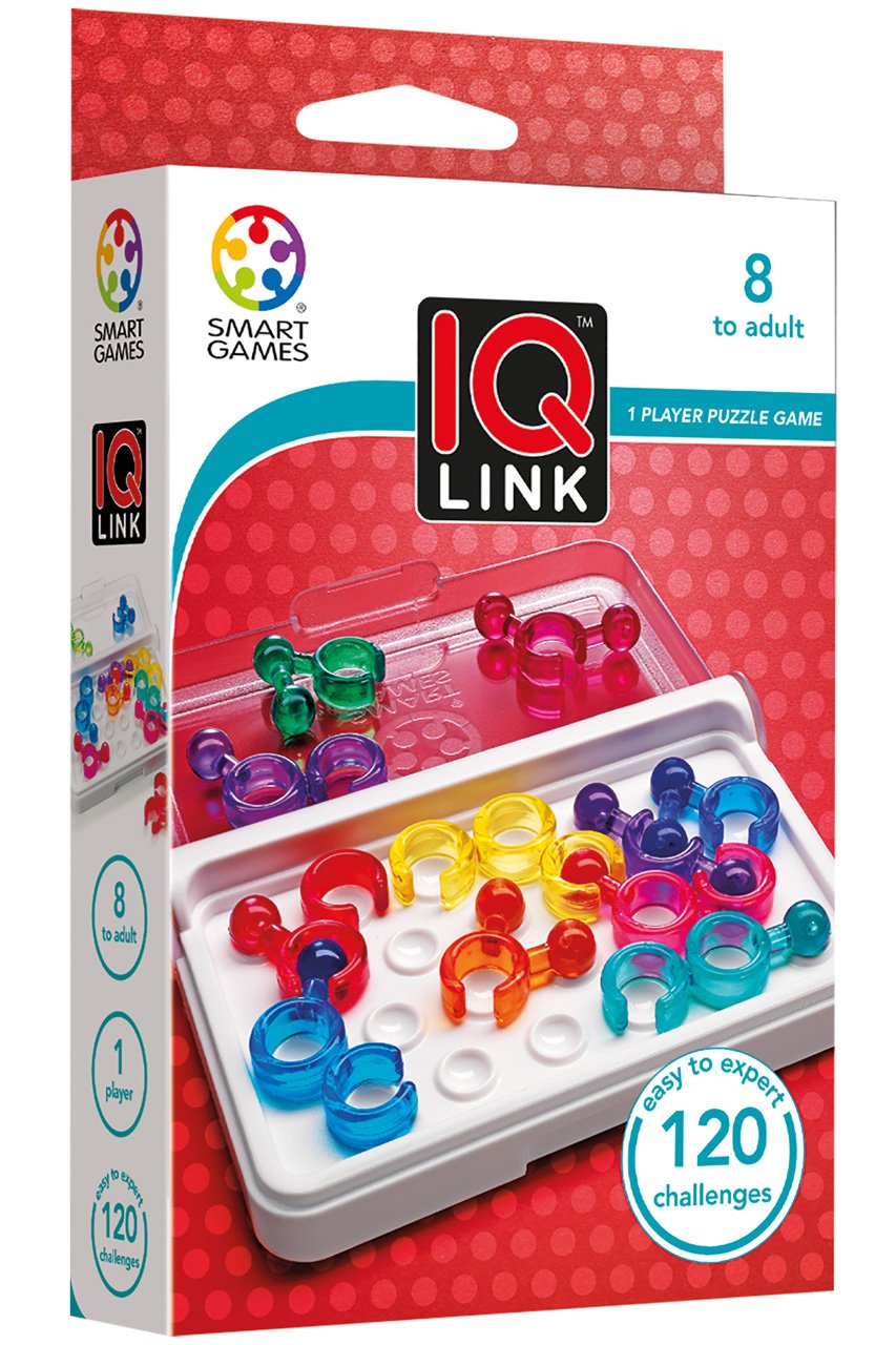 SmartGames IQ Link – Travel Brain Teaser for Ages 8+ | STEM Logic & Spatial Puzzles