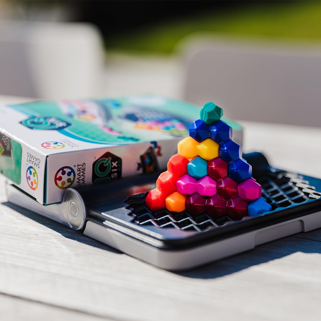 SmartGames IQ Six Pro Travel Game – 120 Challenges for Ages 8+ | Brain Teaser for Kids & Adults
