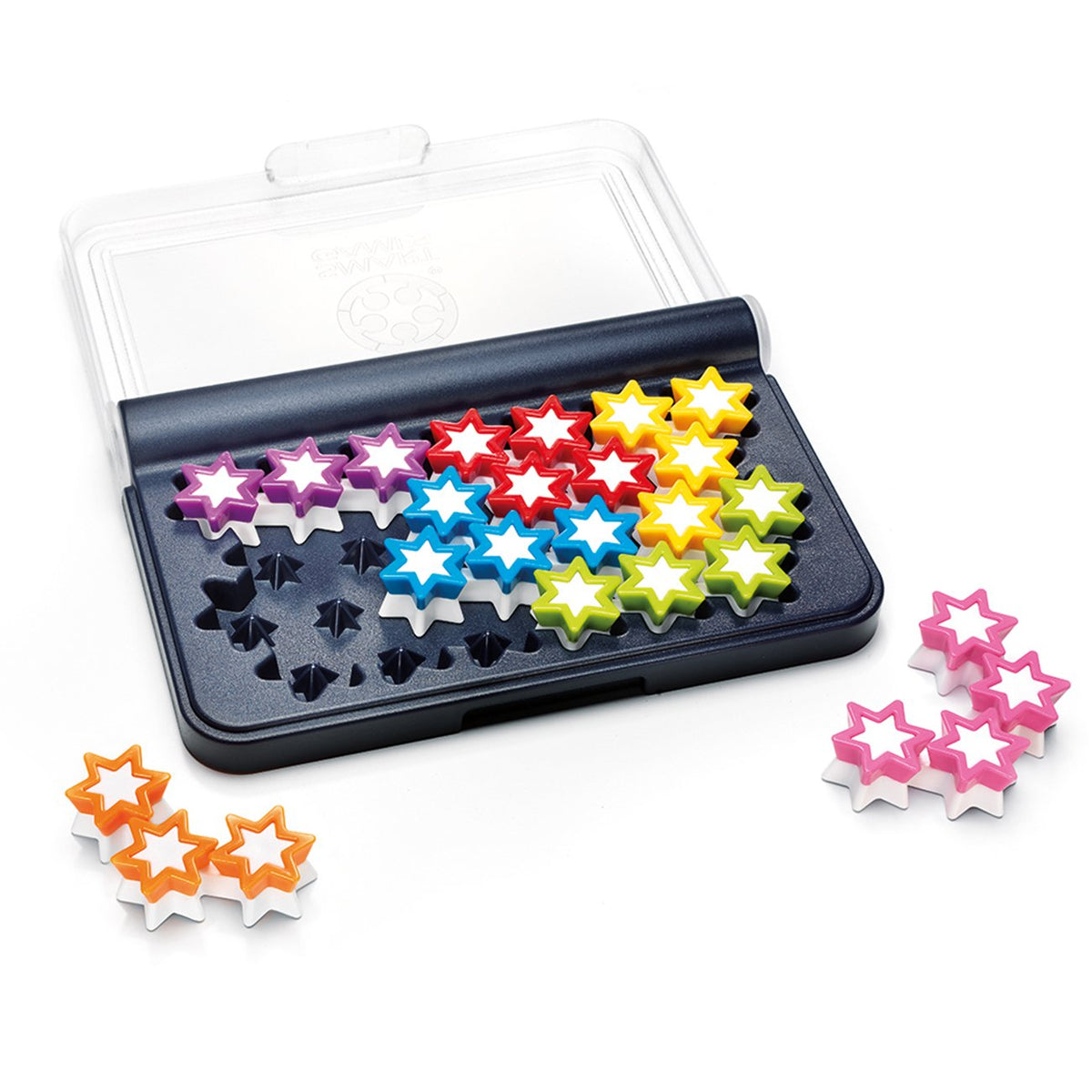 SmartGames IQ Stars – Compact Travel Puzzle Game with 120 Challenges | Solo Logic Brain-Teaser for Kids & Adults