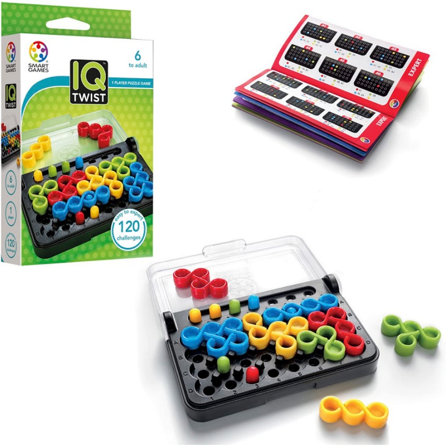 SmartGames IQ Twist: Travel Brain Teaser with 120 Challenges for Ages 6+