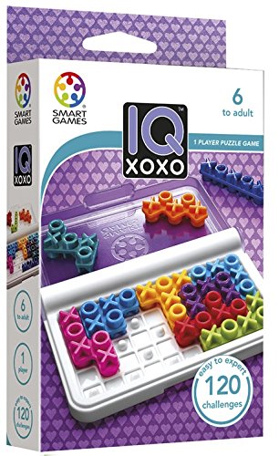 SmartGames IQ XOXO – 120-Challenge Travel Logic Puzzle for Solo Play