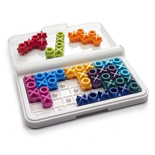 SmartGames IQ XOXO – 120-Challenge Travel Logic Puzzle for Solo Play