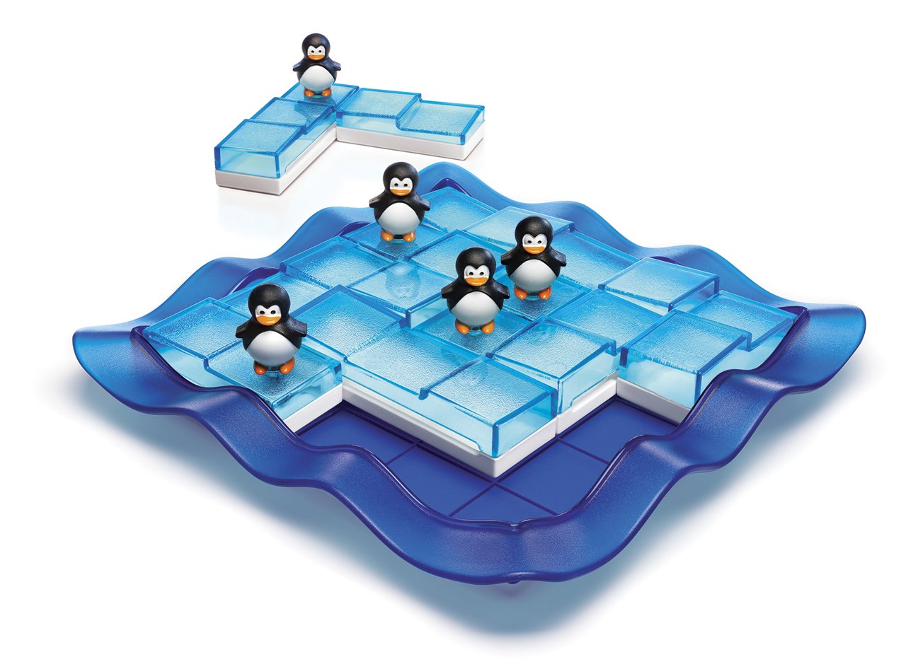 SmartGames Penguins on Ice – Sliding Pentomino Logic Puzzle for Ages 6+ (100 Challenges)
