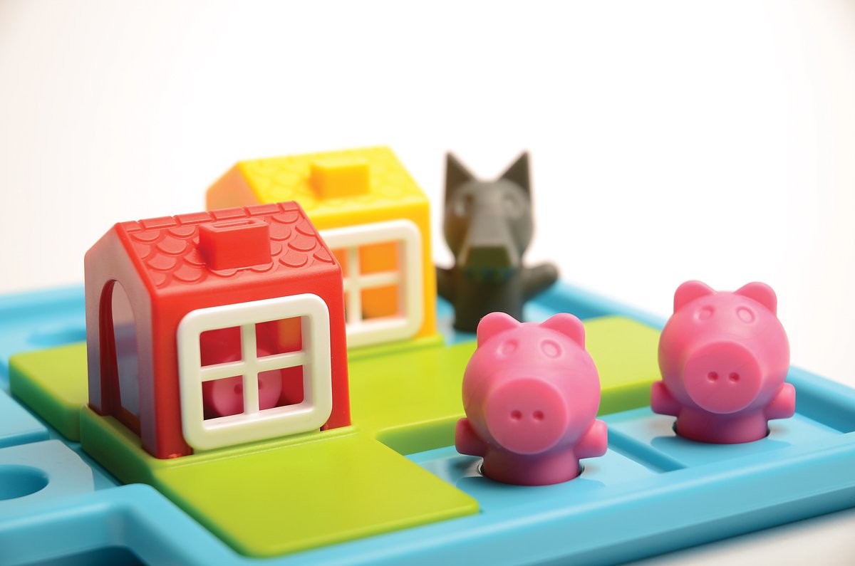 SmartGames Three Little Piggies – Preschool Logic Puzzle with 48 Challenges & Storybook (Ages 3+)