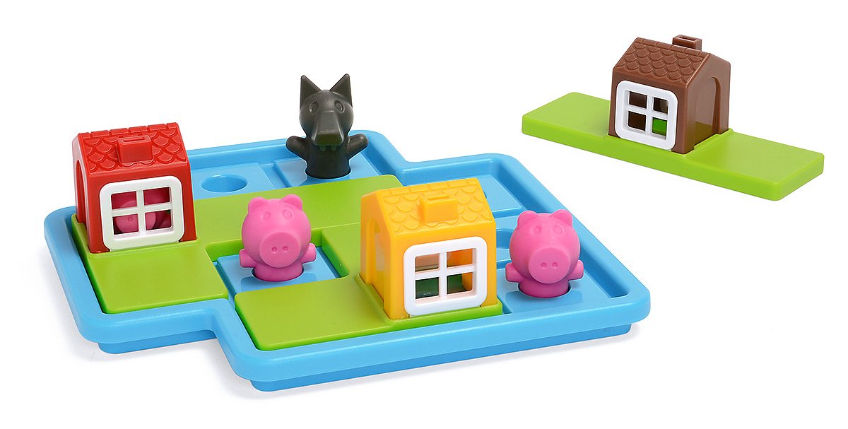SmartGames Three Little Piggies – Preschool Logic Puzzle with 48 Challenges & Storybook (Ages 3+)