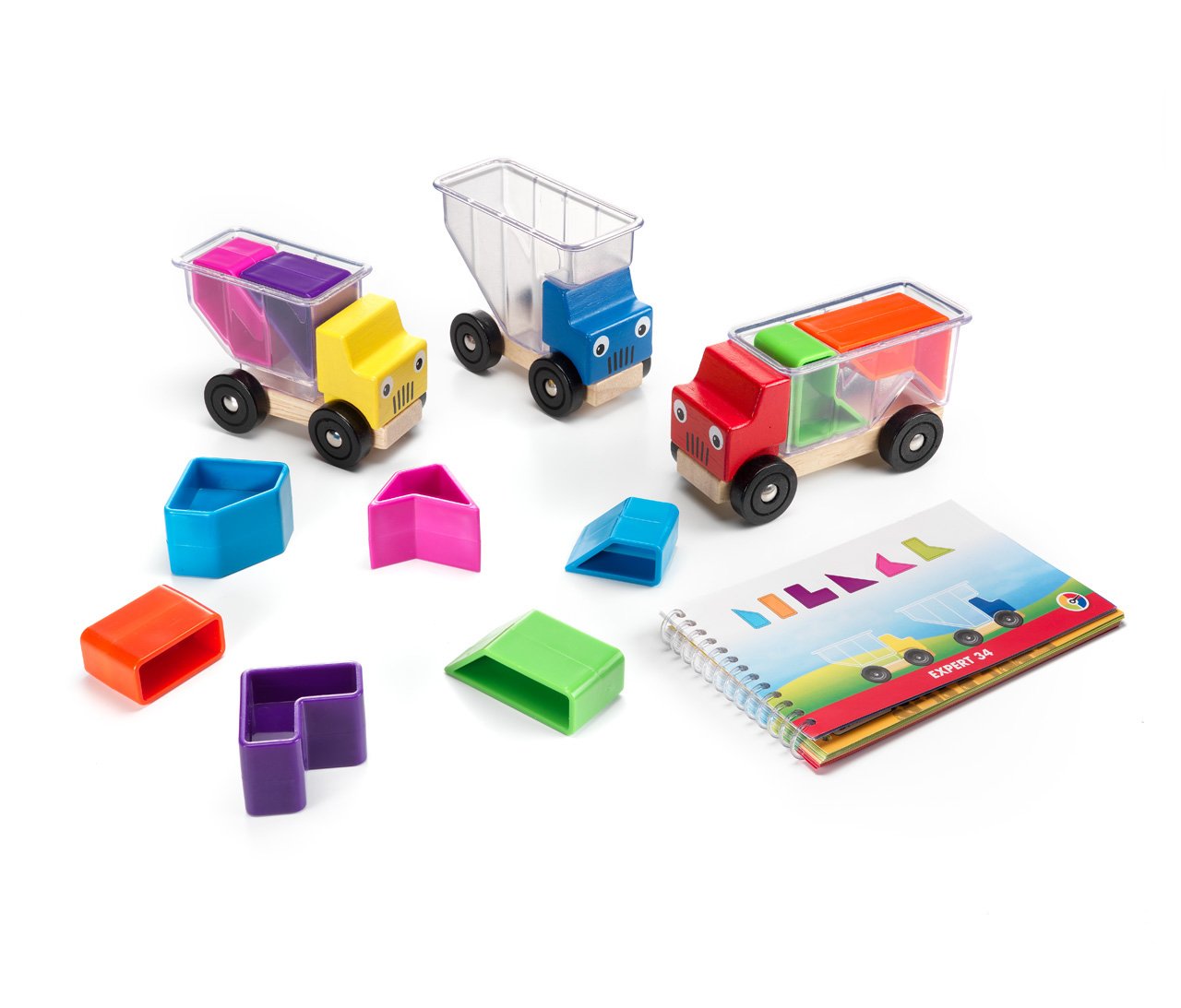 SmartGames Trucky 3: Wooden Puzzle with 48 Challenges (Ages 3+)