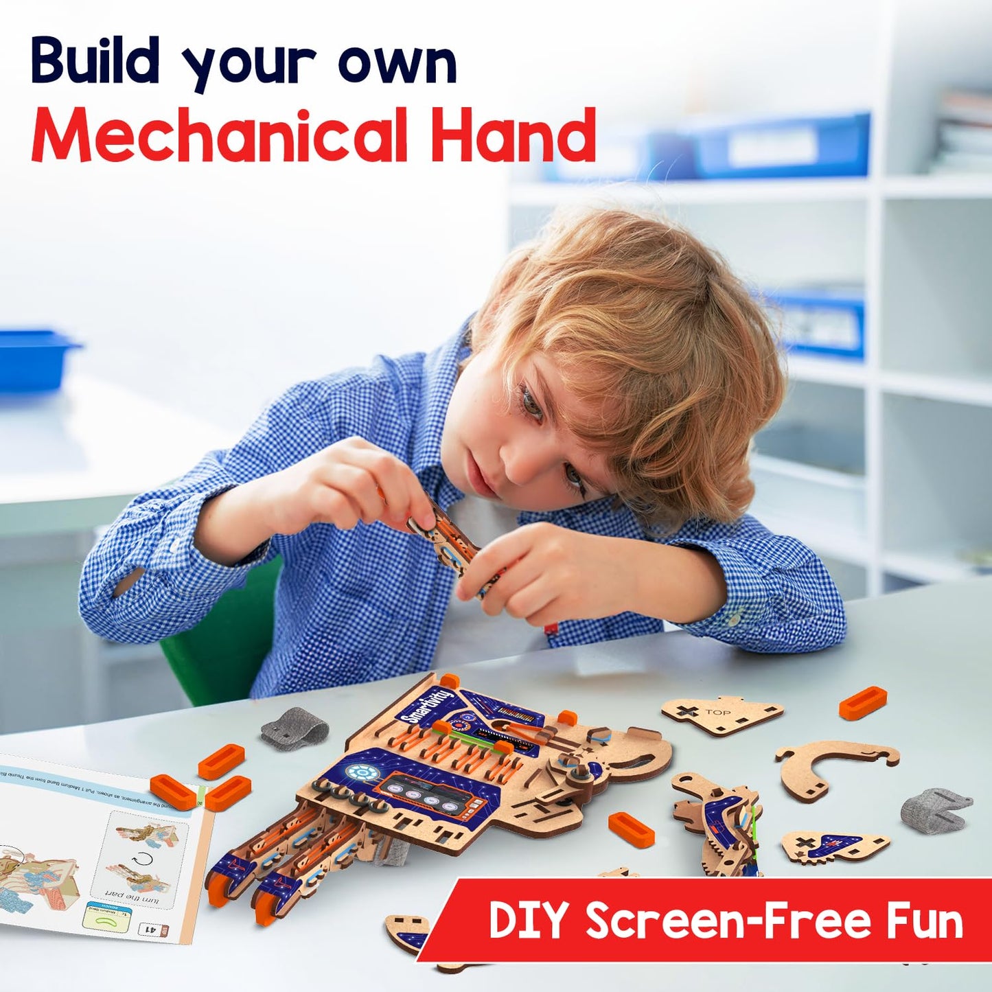 Smartivity DIY Robotic Mechanical Hand – STEM Toy for Ages 8–14 | Award-Winning Engineering Kit