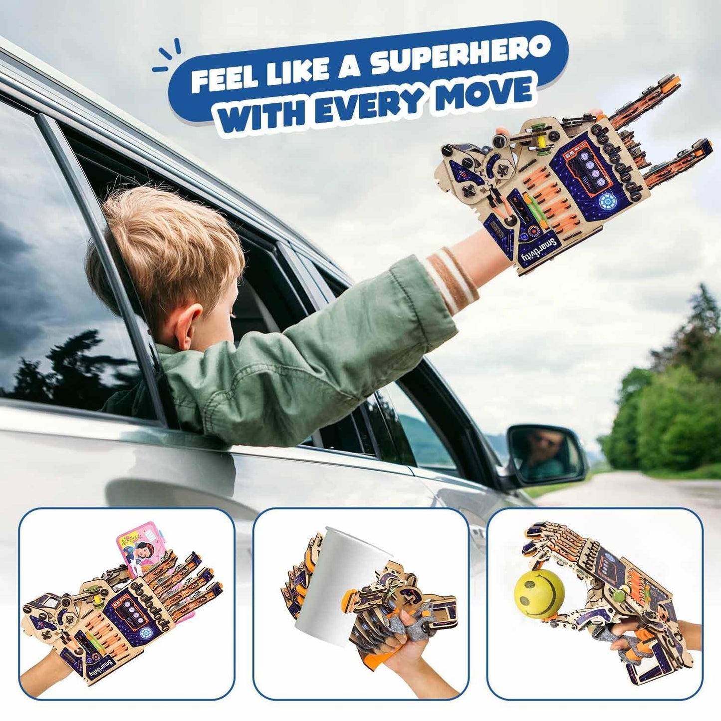 Smartivity DIY Robotic Mechanical Hand – STEM Toy for Ages 8–14 | Award-Winning Engineering Kit