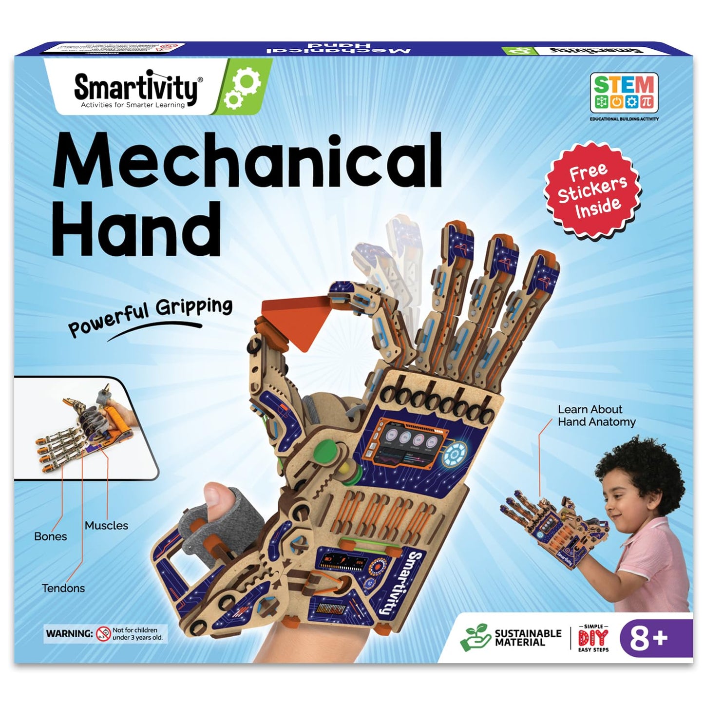 Smartivity DIY Robotic Mechanical Hand – STEM Toy for Ages 8–14 | Award-Winning Engineering Kit
