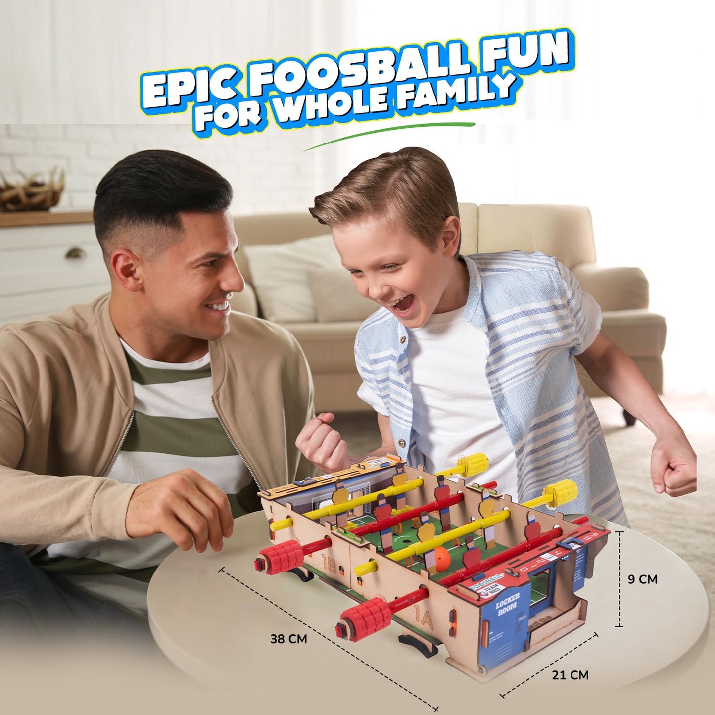 Smartivity Foosball Table – DIY STEM Indoor Soccer Game for Kids 6-14 | Educational Toy Gift