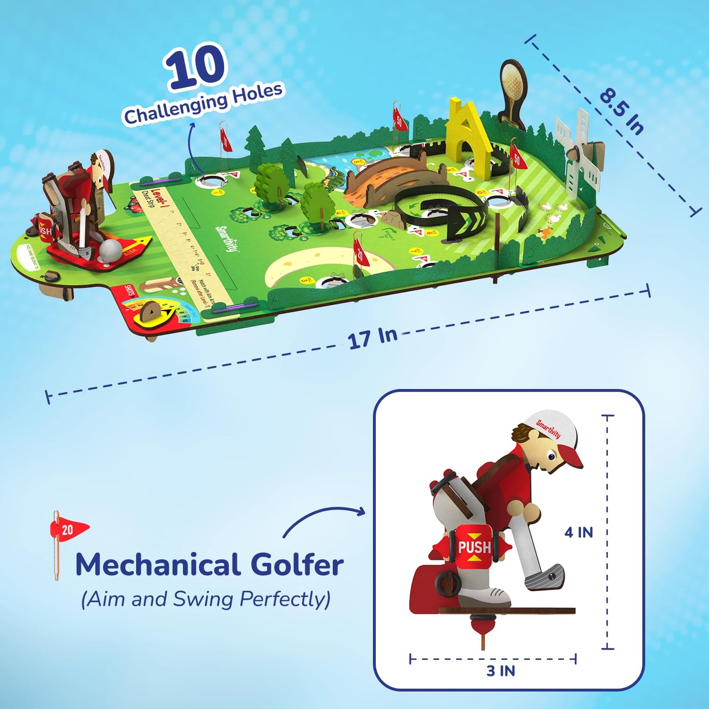 Smartivity Mini Golf Table Top Game for Kids 6-12 | DIY STEM Toy
