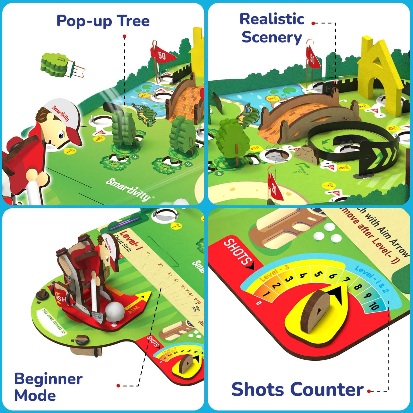 Smartivity Mini Golf Table Top Game for Kids 6-12 | DIY STEM Toy
