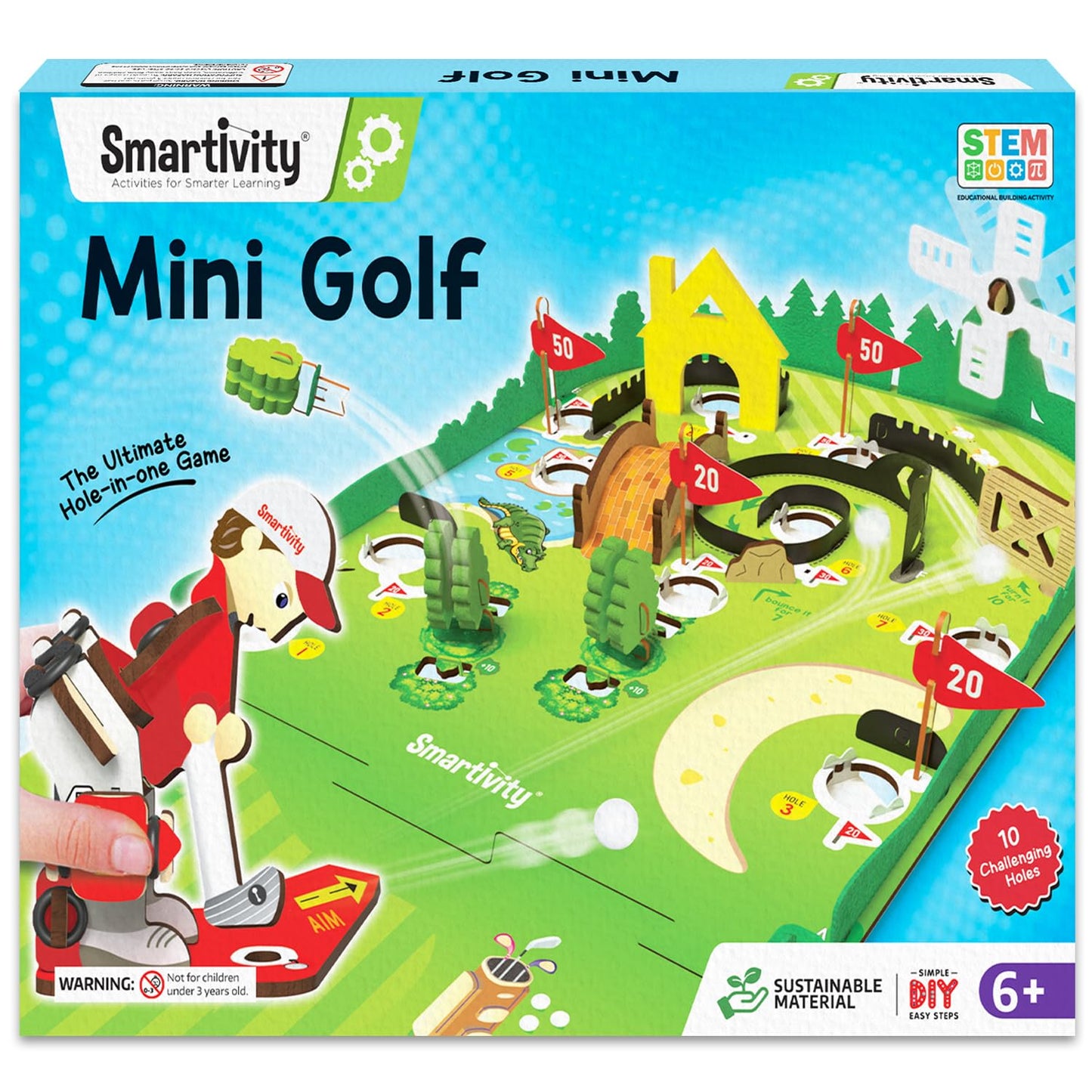 Smartivity Mini Golf Table Top Game for Kids 6-12 | DIY STEM Toy