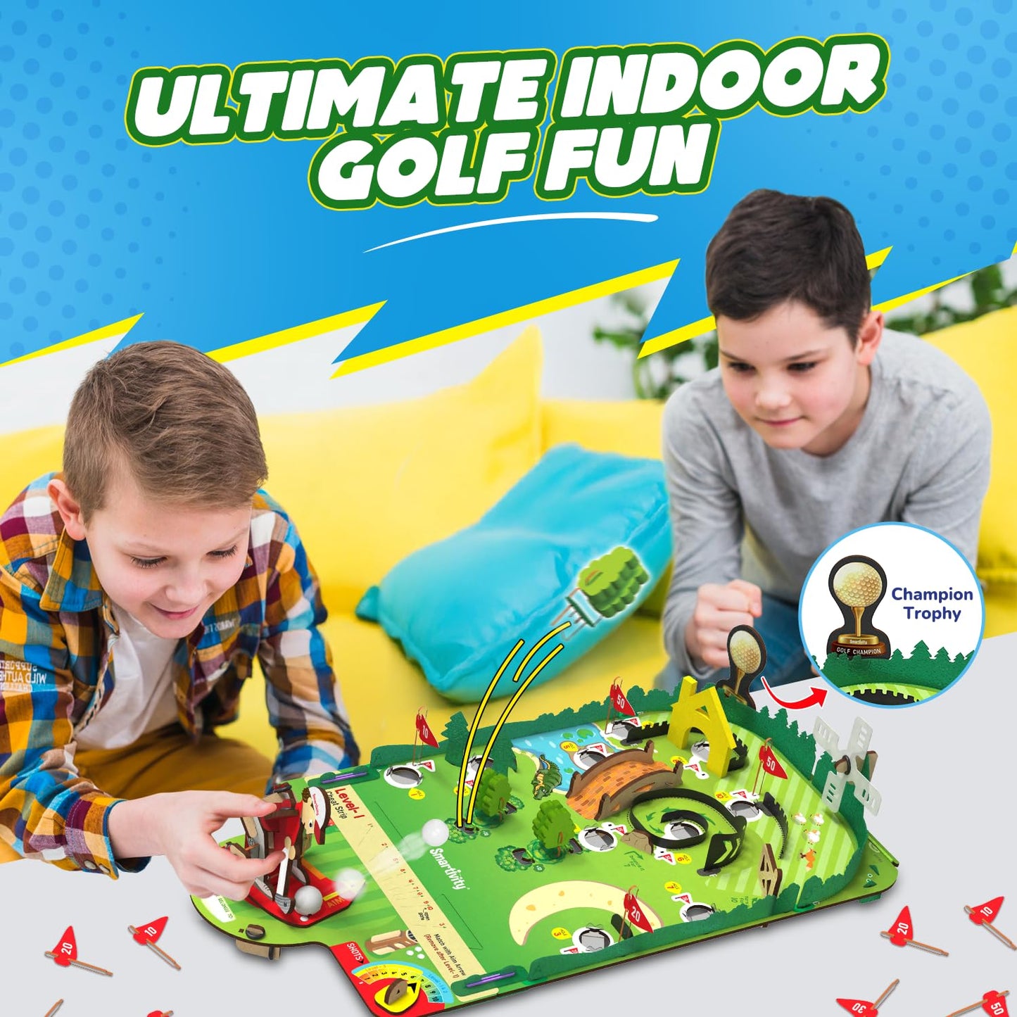 Smartivity Mini Golf Table Top Game for Kids 6-12 | DIY STEM Toy