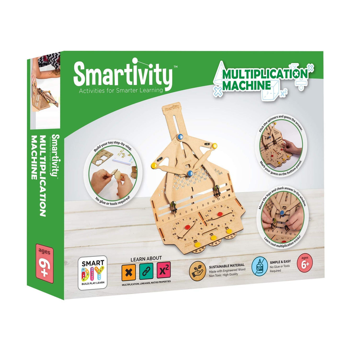 Smartivity Multiplication Machine — 3D Wooden STEM Toy for Kids 6+