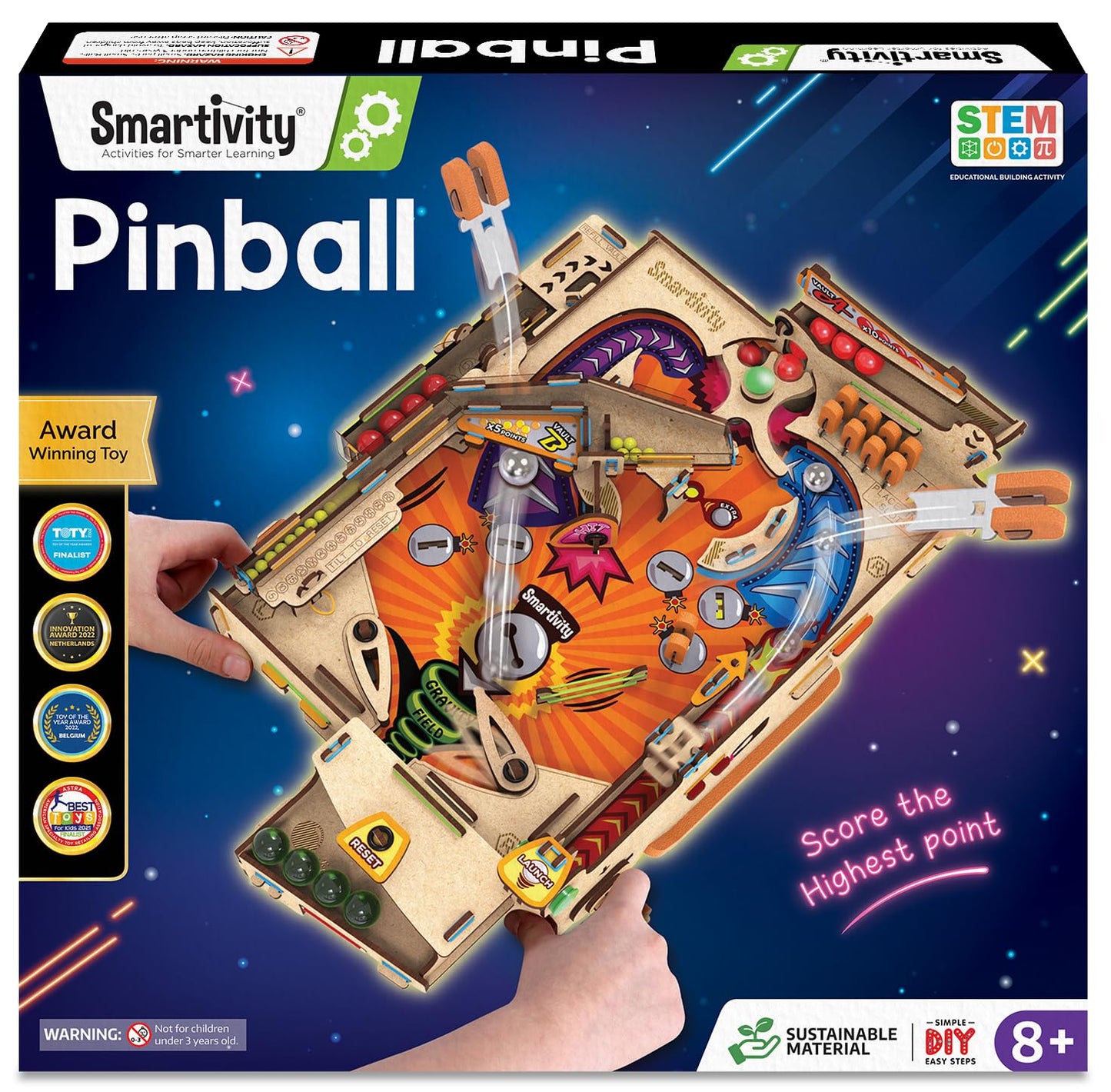 Smartivity DIY Pinball Machine for Kids 8-14 | Award-Winning STEM Arcade Gift