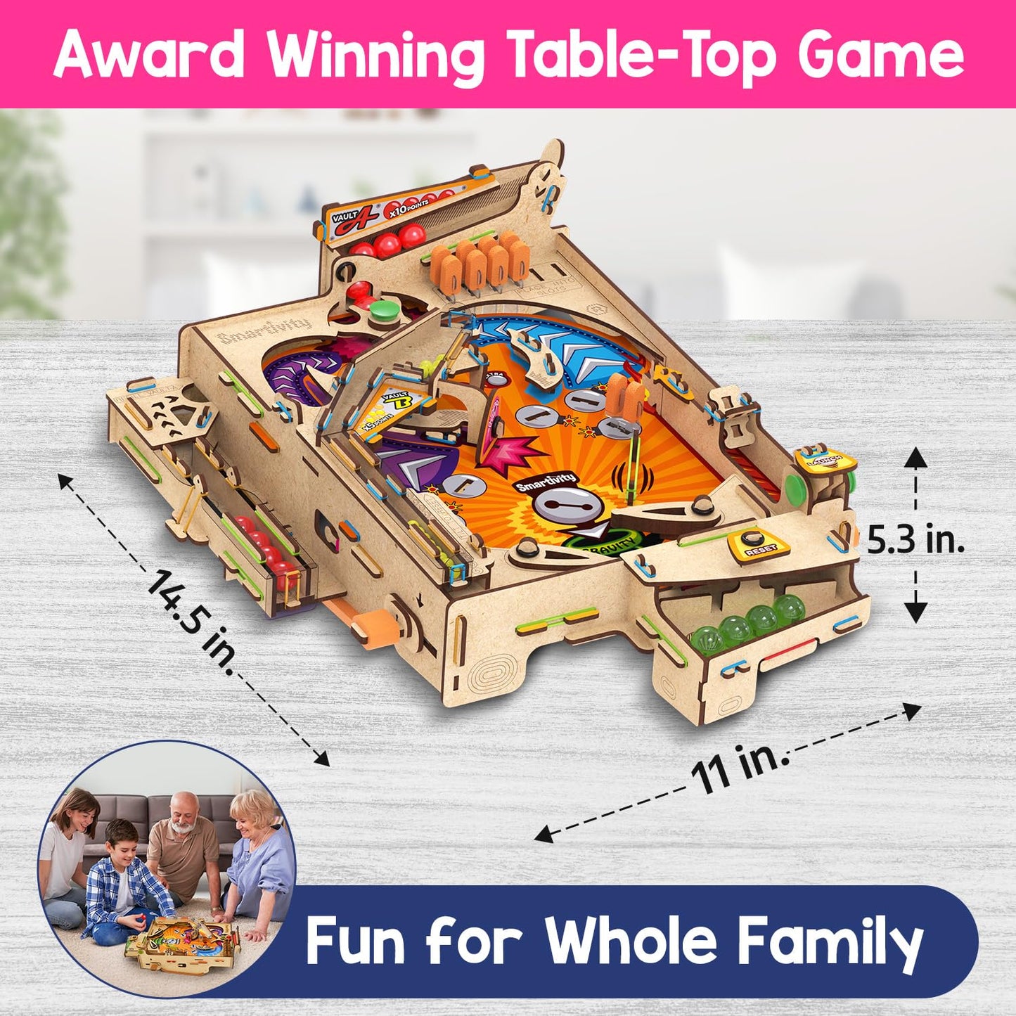 Smartivity DIY Pinball Machine for Kids 8-14 | Award-Winning STEM Arcade Gift
