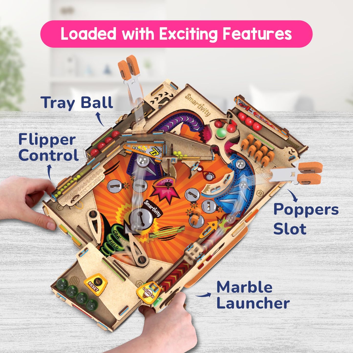 Smartivity DIY Pinball Machine for Kids 8-14 | Award-Winning STEM Arcade Gift