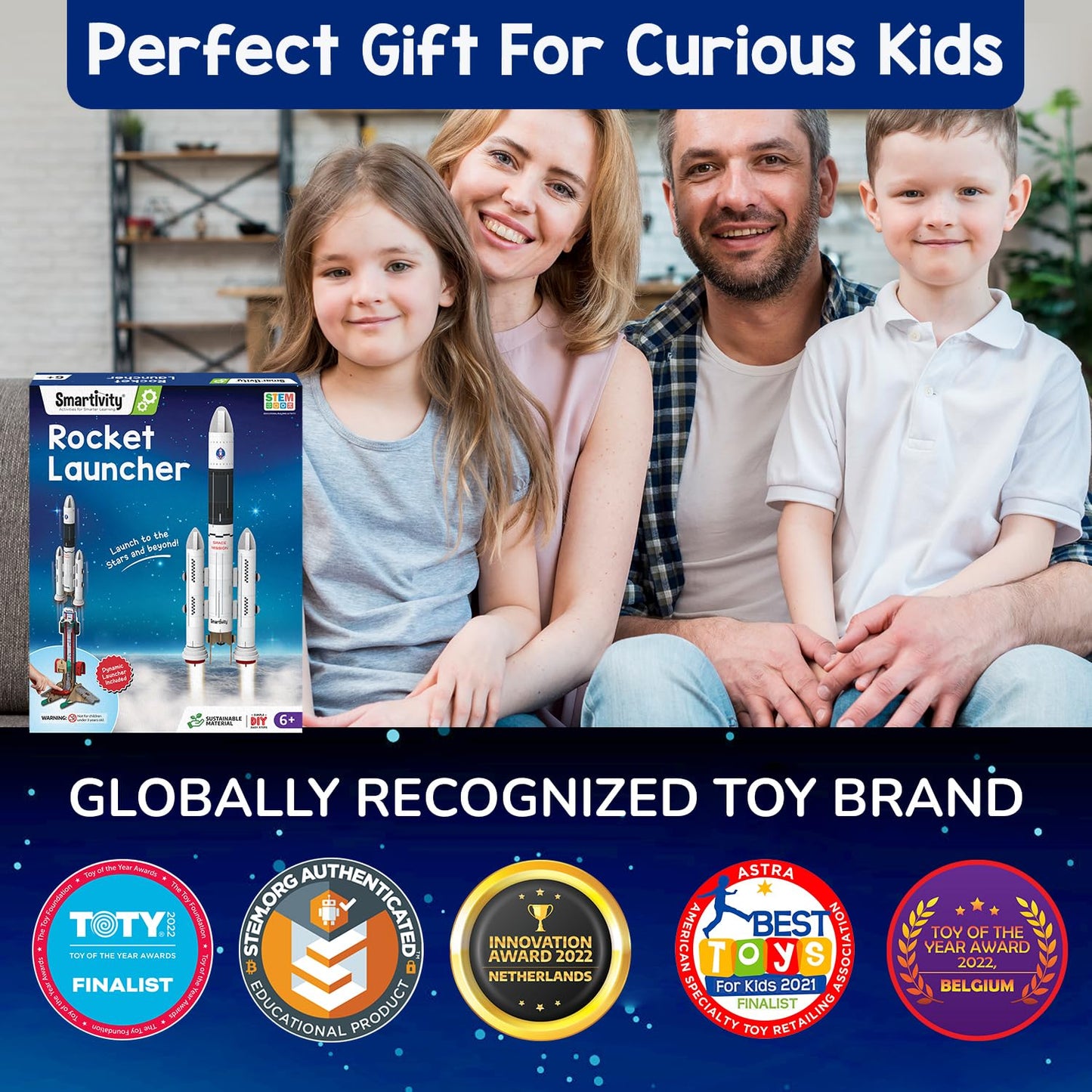 Smartivity Rocket Launcher STEM Kit for Ages 6-12 | Build Your Own Rocket