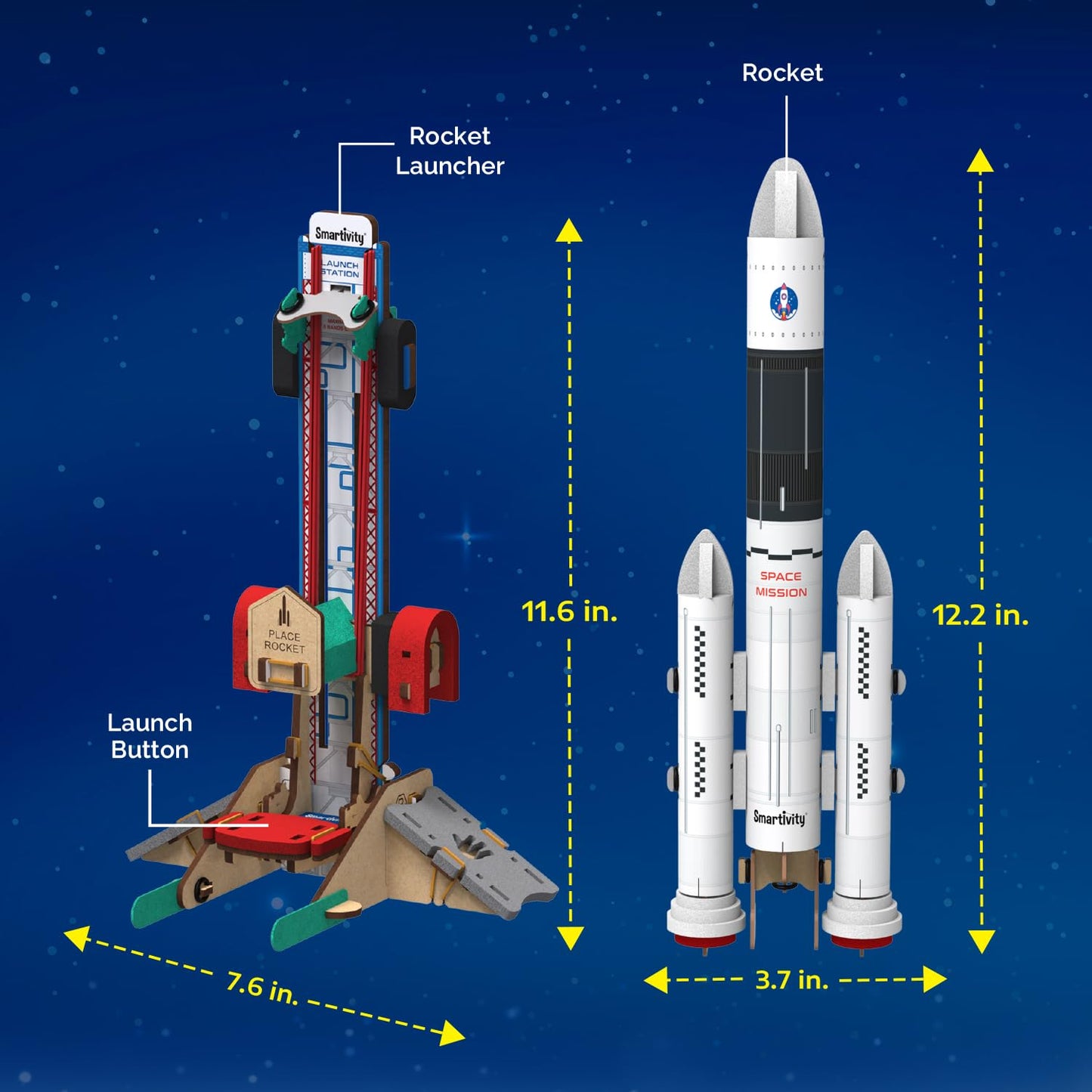 Smartivity Rocket Launcher STEM Kit for Ages 6-12 | Build Your Own Rocket