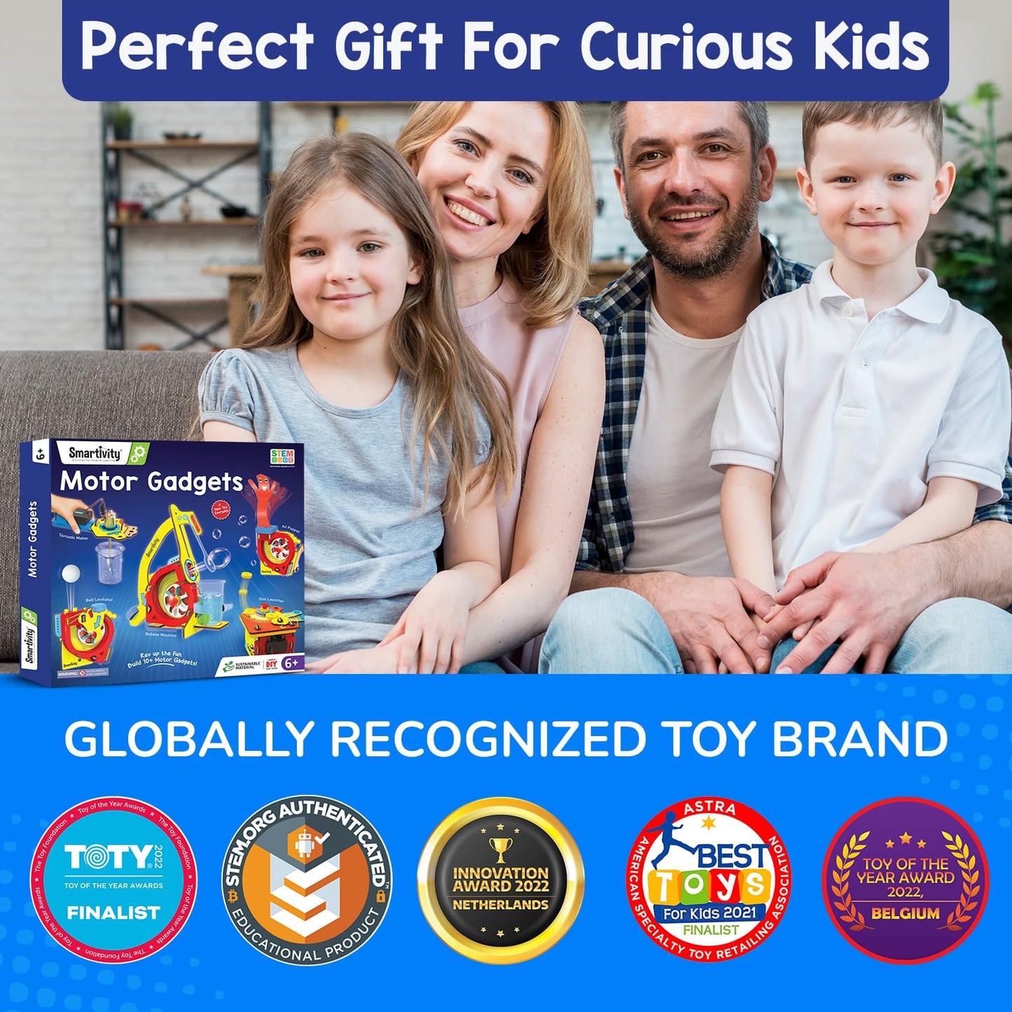 Smartivity 10-in-1 Motor Powered STEM Kit for Kids | 6-14 Years | 10+ Projects