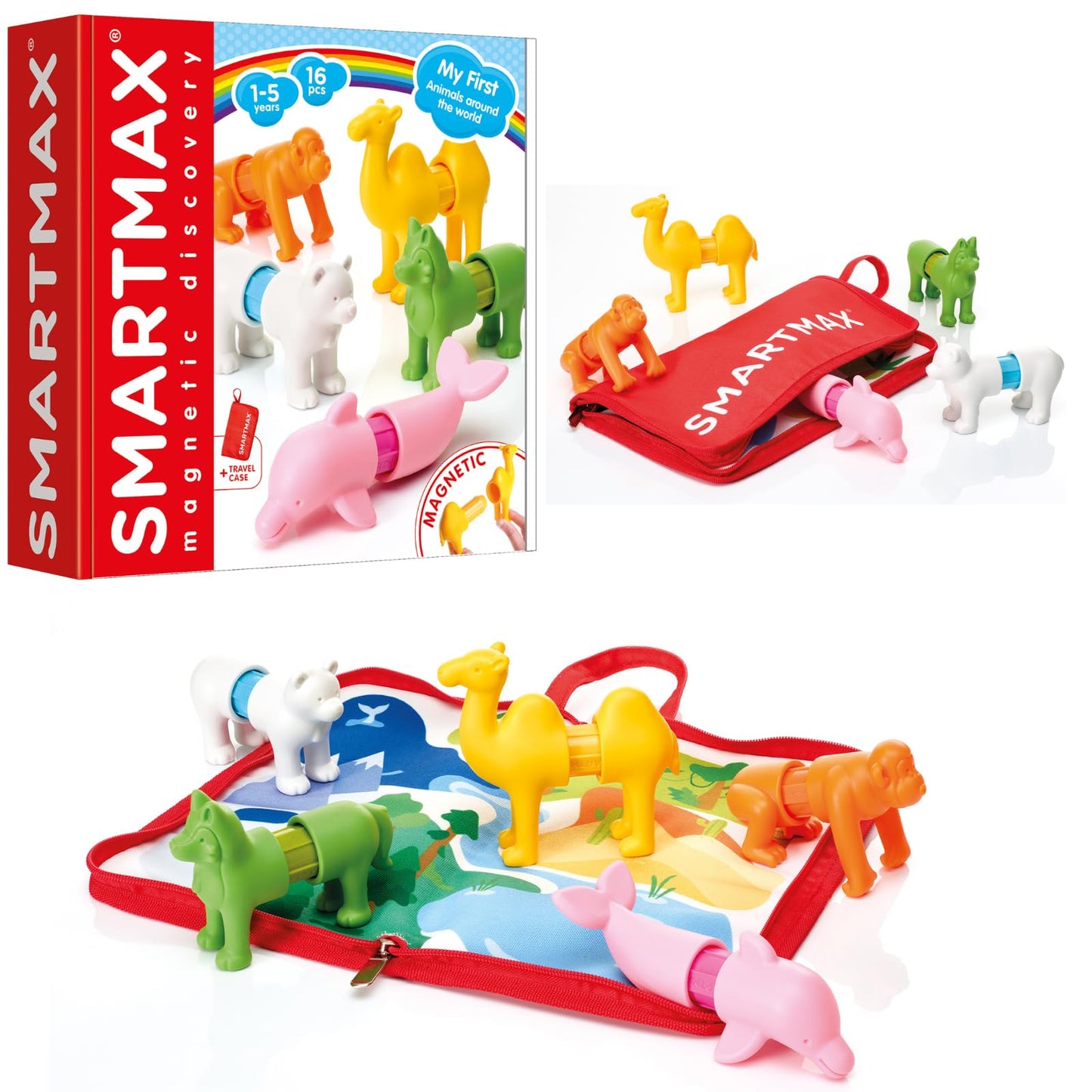 SmartMax My First Animals Around The World – Magnetic STEM Building Set for Toddlers 1–5