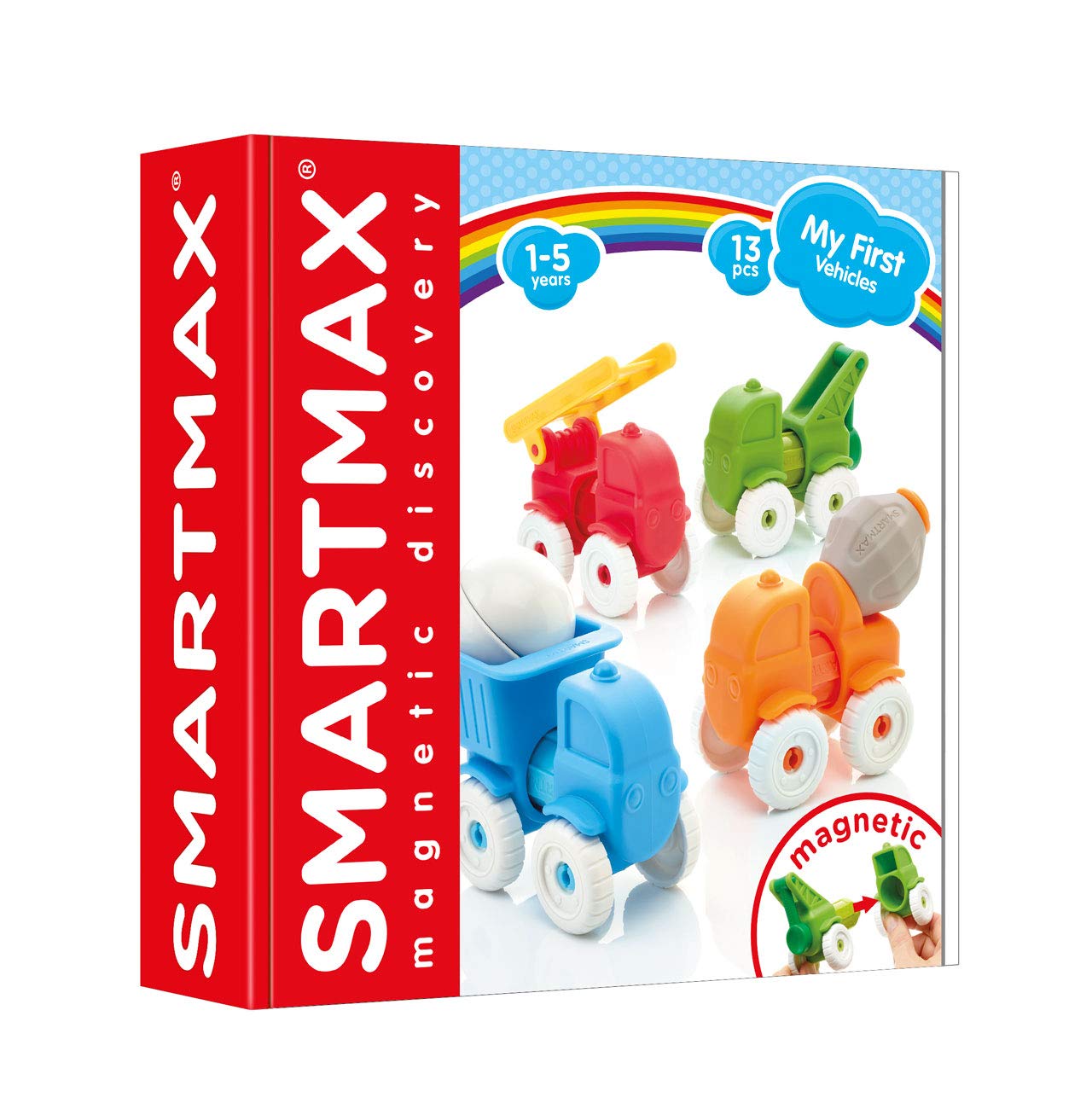 SmartMax My First Vehicles Magnetic Building Set – STEM Toy for Ages 1-5